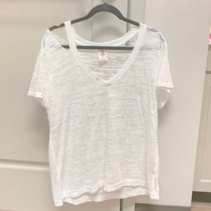 We the free white cutout tee